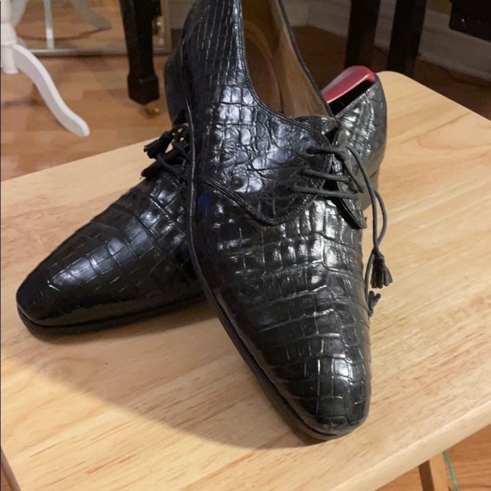 Vintage Mauri men’s Alligator black shoes Sz8.5